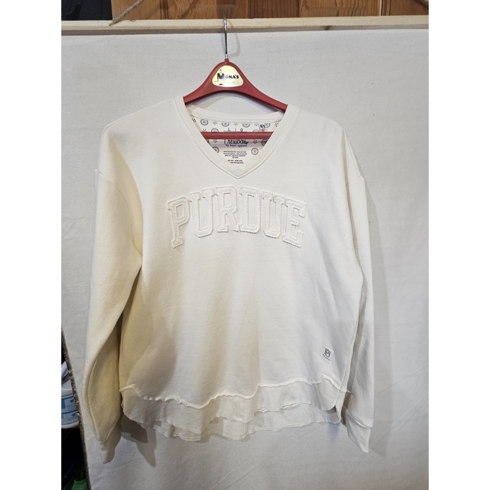 Purdue‎ Boilermakers Pressbox Women's Ponchoville Pullover Sweatshirt Size L